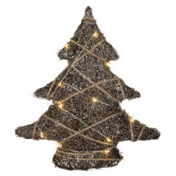 20er LED-Baum - Aus Rattan - Ca. 40 Cm