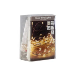 40er LED Lichterdraht - Ca. 1,95 M - Silber