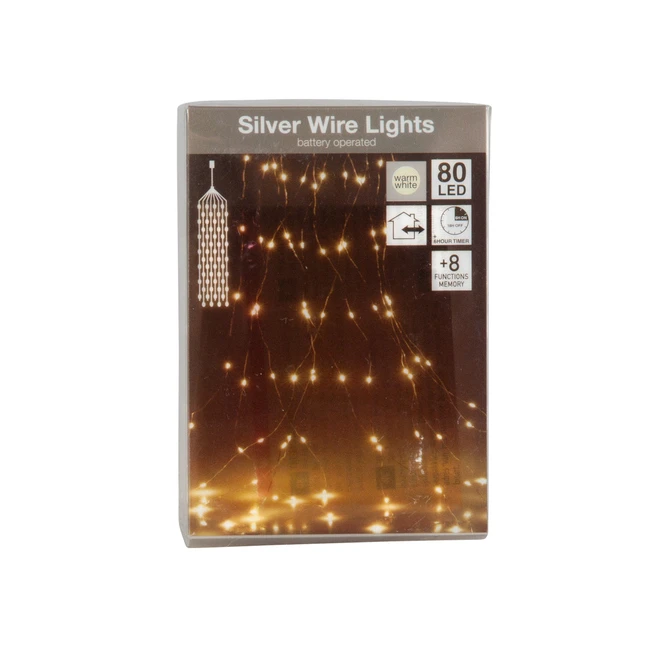 80er LED Lichterdraht - 10 StrĂ€nge Mit 8 LEDs â Bild 2