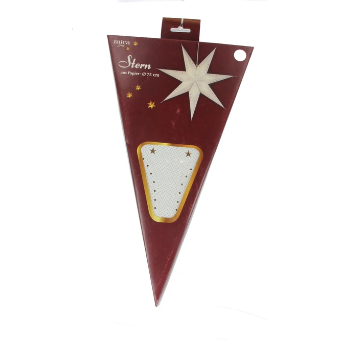 Stern - Weiß Mit Silberglitzer - Aus Papier - 75 Cm – Bild 2