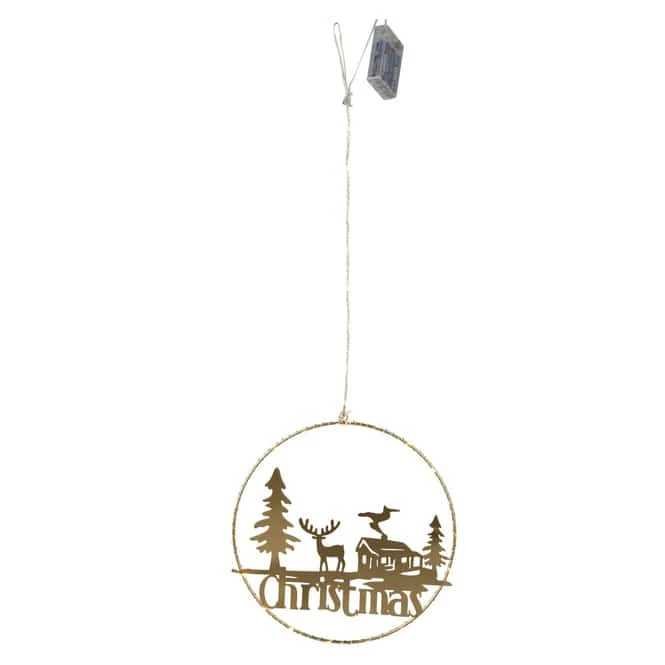 LED-Dekohänger - Kreis - Ø = Ca. 30,5 Cm - Verschiedene Aufschriften – Bild 3