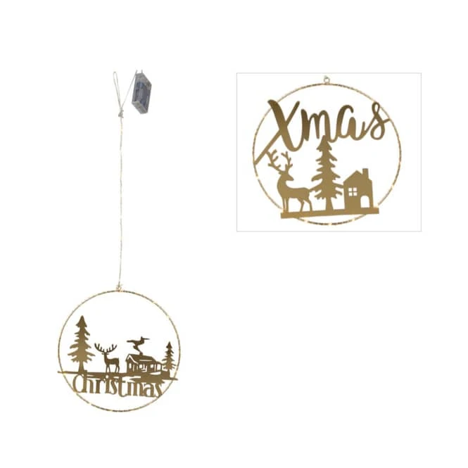 LED-Dekohänger - Kreis - Ø = Ca. 30,5 Cm - Verschiedene Aufschriften – Bild 2