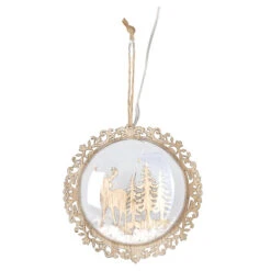 LED-Dekohänger - Kreis - Hirsch - Ø = Ca. 11,5 Cm