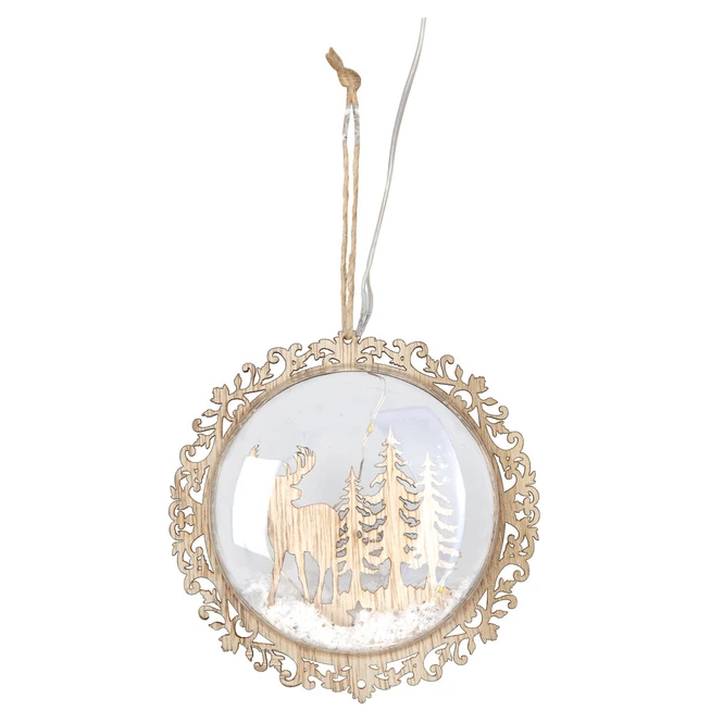 LED-Dekohänger - Kreis - Hirsch - Ø = Ca. 11,5 Cm