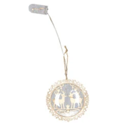 LED-Dekohänger - Kreis - Hirsche - Ø = Ca. 11,5 Cm