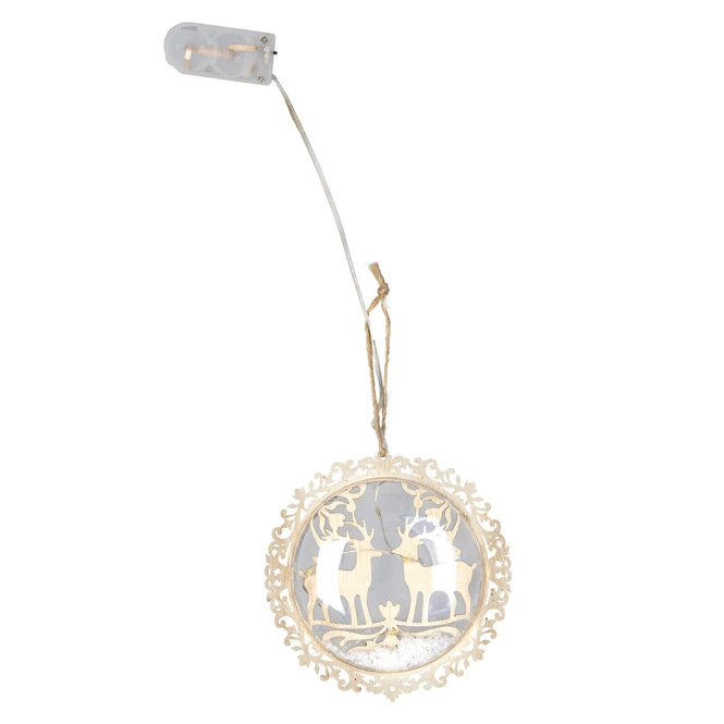 LED-Dekohänger - Kreis - Hirsche - Ø = Ca. 11,5 Cm