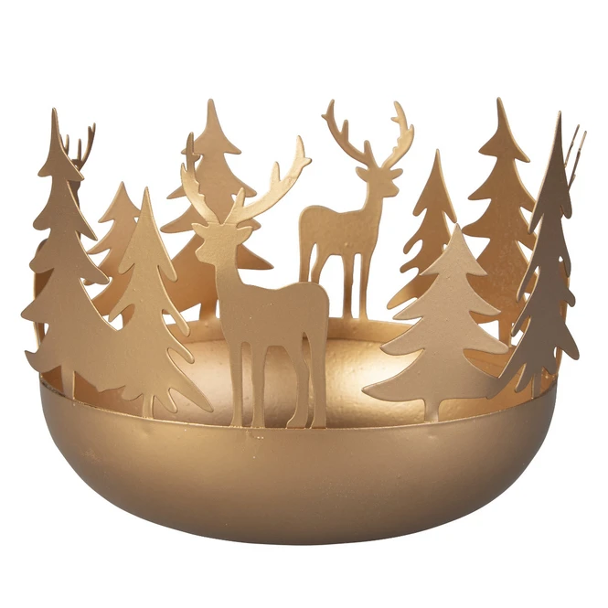 Dekoschale - Hirsche - Ă = Ca. 13 Cm