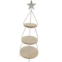 Etagere Baum - Holz - 21x21x64 Cm
