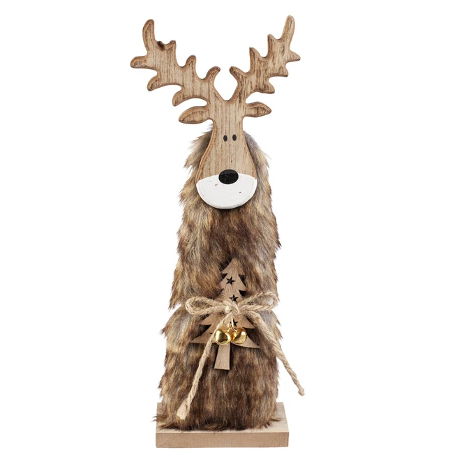 Rentier - Aus Holz - Ca. 13 X 5 X 39 Cm - 1 StĂŒck