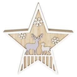 Stern - Aus Holz - Ca. 18 X 2,5 X 19,5 Cm