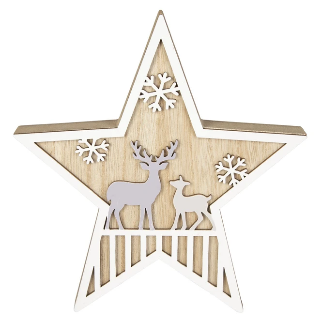 Stern - Aus Holz - Ca. 18 X 2,5 X 19,5 Cm