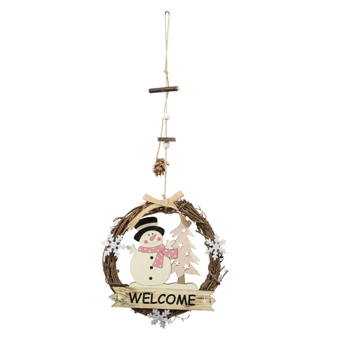 DekohÀnger - Kranz - Aus Rattan - Ca. 18 X 3 X 55 Cm