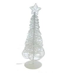 Baum Weiß Mit LED - Ca. 30 Cm