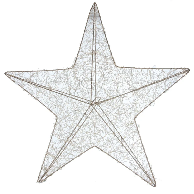 Stern Gold Mit LED - Ca. 60 Cm