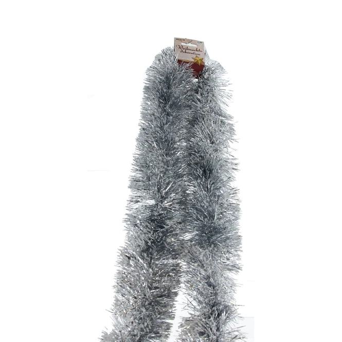 Lamettagirlande Silber/weiß - Ca. 7,5 X 200 Cm