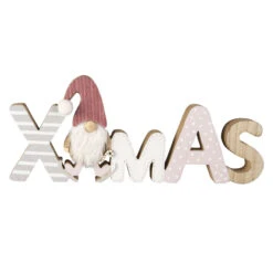 Deko-Schriftzug - XMAS - Aus Holz - Ca. 25,5 X 2 X 10,5 Cm