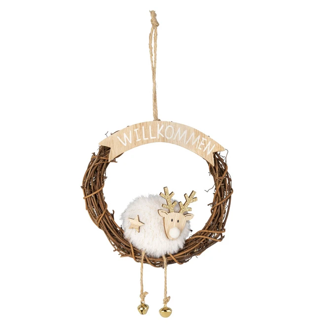 Dekohänger - Kranz - Aus Holz - Ca. 14 X 2,5 X 14 Cm - 1 Stück – Bild 2