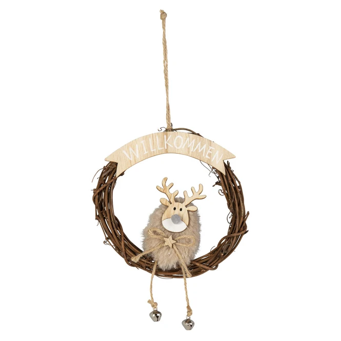 Dekohänger - Kranz - Aus Holz - Ca. 14 X 2,5 X 14 Cm - 1 Stück – Bild 3