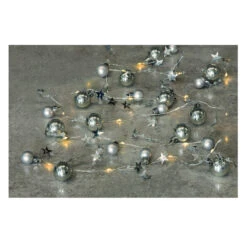 20er LED-Lichterkette - Kugeln - Ca. 190 Cm - Silber