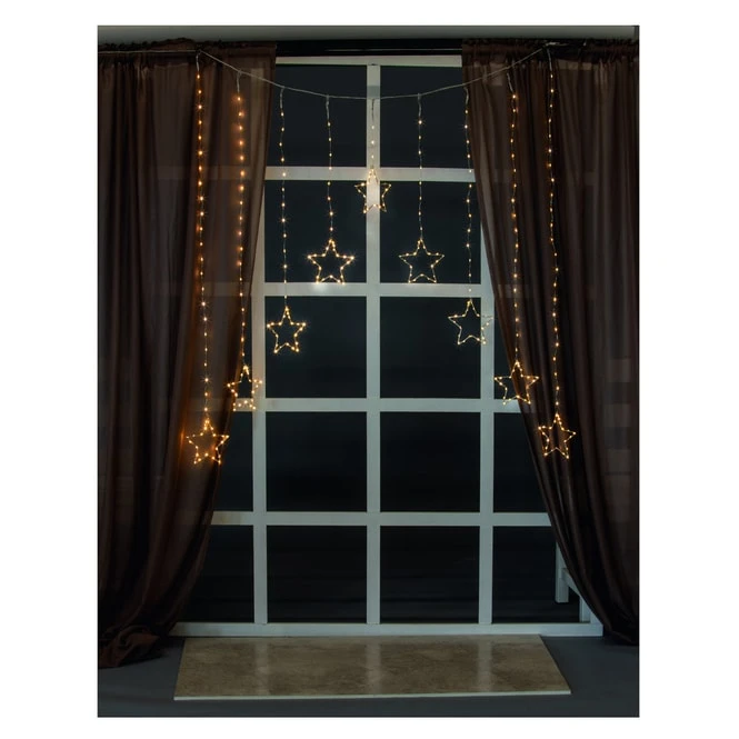 325er LED-Lichtervorhang - Sterne - Ca. 120 X 120 Cm â Bild 3