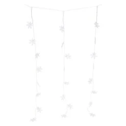 40er LED-Lichtervorhang - Schneeflocken - Ca. 100 X 96 Cm