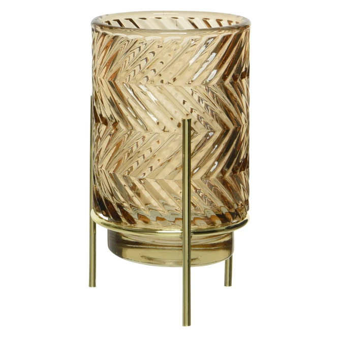 Teelichtglas - Ca. 9 X 15,5 Cm - 1 Stück - Braun – Bild 6