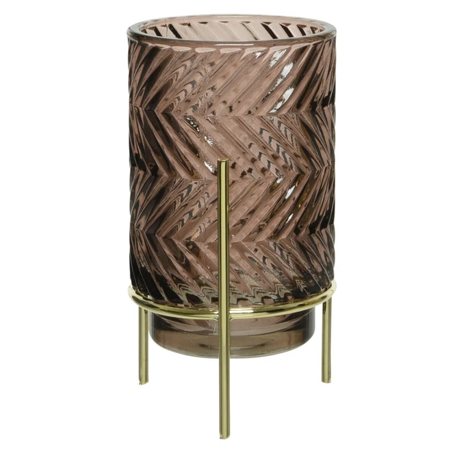 Teelichtglas - Ca. 9 X 15,5 Cm - 1 StĂĽck - Braun