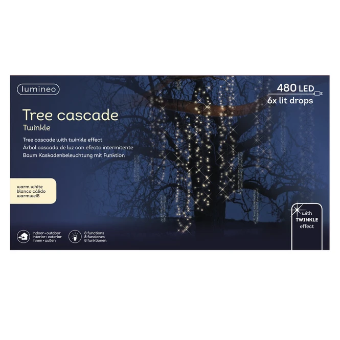 480er Baum-Kaskadenbeleuchtung - Ca. 200 Cm