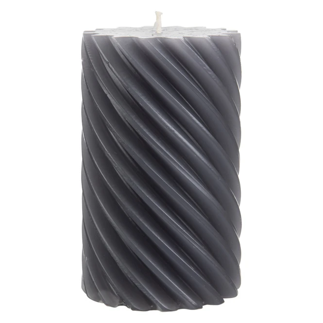 Stumpenkerze - Zara - Ca. 7 X 14 Cm - Anthrazit