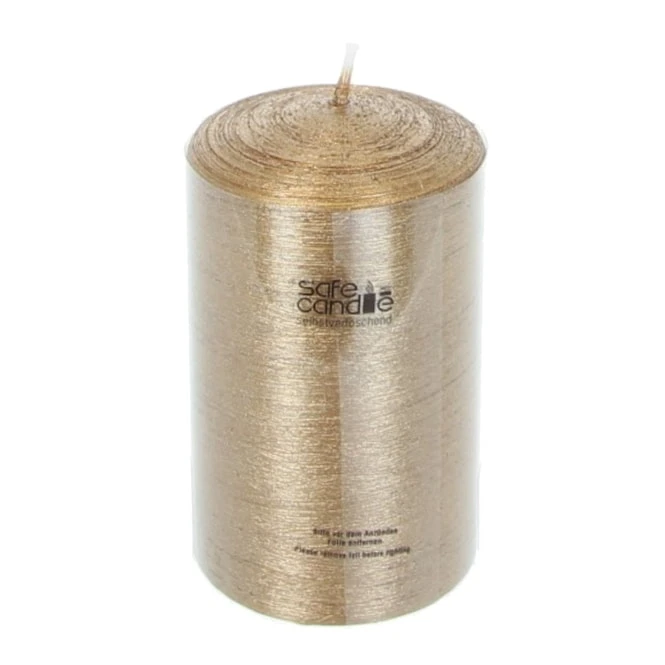 Stumpenkerze - Rustikana - Ca. 6 X 10 Cm - Antikgold