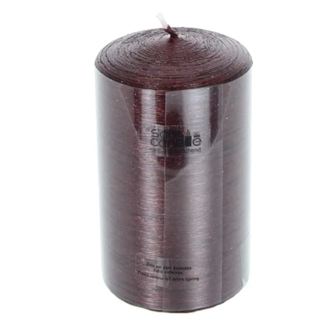 Stumpenkerze - Rustikana - Ca. 6 X 10 Cm - Dunkelrot