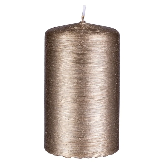 Stumpenkerze - Rustikana - Ca. 6 X 15 Cm - Antikgold
