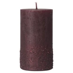 Stumpenkerze - Calla - Ca. 7 X 14 Cm - Dunkelrot