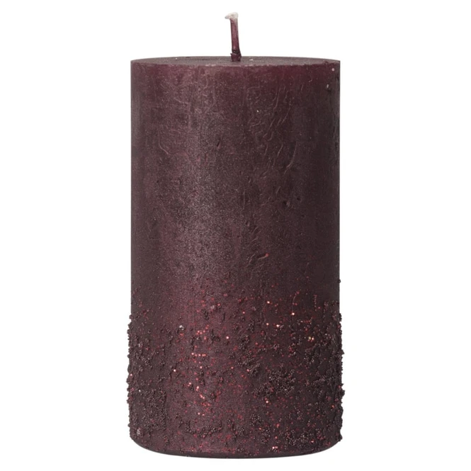 Stumpenkerze - Calla - Ca. 7 X 14 Cm - Dunkelrot