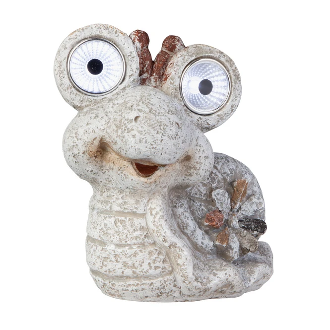 Schnecke Mit Solar, LED - Aus Polyresin - Ca. 16 X 9 X 16,5 Cm
