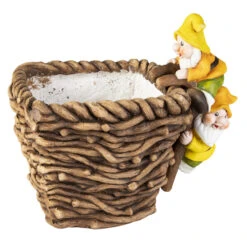 Pflanzgefäß Korb - Aus Magnesia - Ca. 31,5 X 24,5 X 28,5 Cm