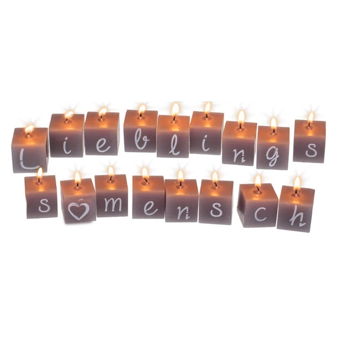 Out Of The Blue Kerzen - Lieblingsmensch - Ca. 3 X 3 X 3 Cm - 16-teilig - 1 Set â Bild 5
