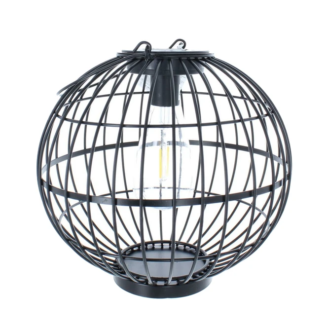 Solarlampe - Kugel - Schwarz - Aus Metall - Ca. 25 X 25 X 24 Cm