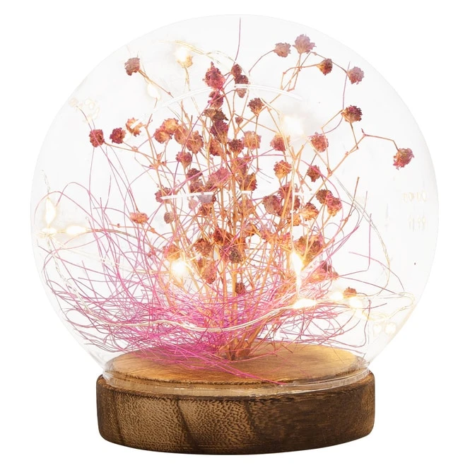 LED-Kugel - Blumen - Aus Glas - Ă = Ca. 12 Cm - Lila