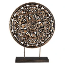 Standdeko - Scheibe - Aus Holz - Ca. 35 X 8 X 44 Cm