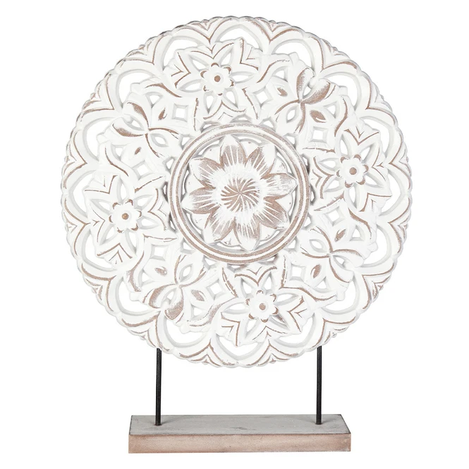 Standdeko - Scheibe - Aus Holz - Ca. 41 X 8 X 48 Cm