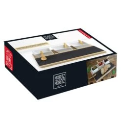 Servierteller - Aus Bambus - Ca. 28 X 22 X 4 Cm - Inkl. SchÀlchen Und Löffel