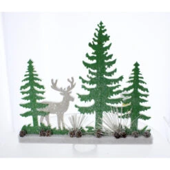 Standdeko - Hirsch Im Wald - Ca. 45 X 4 X 40 Cm