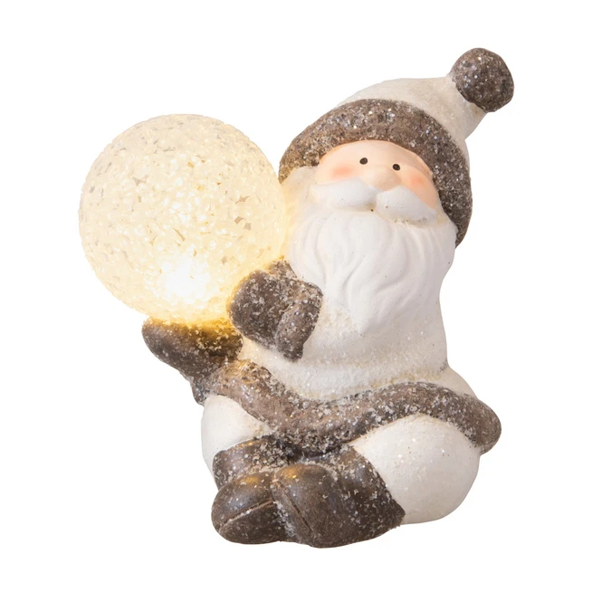 Nikolaus Mit LED-Kugel- Aus Keramik - Ca. 11,5 X 11,5 X 13 Cm - 1 Stück – Bild 2
