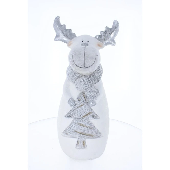 Rentier Stehend Mit LED - Ca. 19,5 X 16,5 X 42 Cm