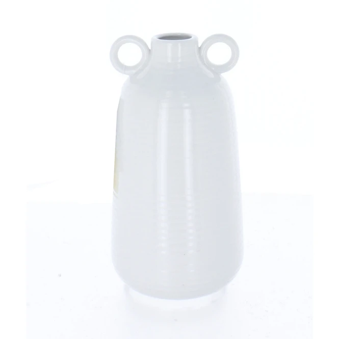 Vase Bauchig Weiß - Ca. 10 X 10 X 19,5 Cm