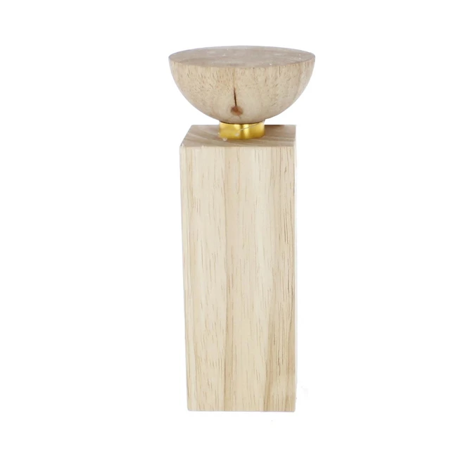Kerzenhalter SĂ€ule Braun/gold - Ca. 7,5 X 7,5 X 19,5 Cm