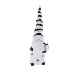 Windlicht Wichtel Schwarz/weiß - Ca. 10,5 X 8,5 X 30,5 Cm