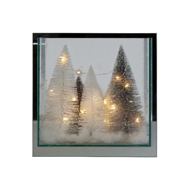 GlaswĂŒrfel Mit LED - Ca. 25 X 12 X 25 Cm