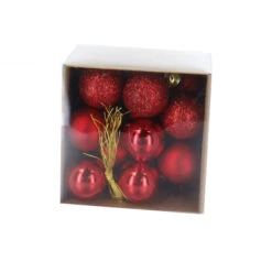 Christbaumkugeln Rot - Bruchsicher - ø Ca. 3 Cm - 18 Stück